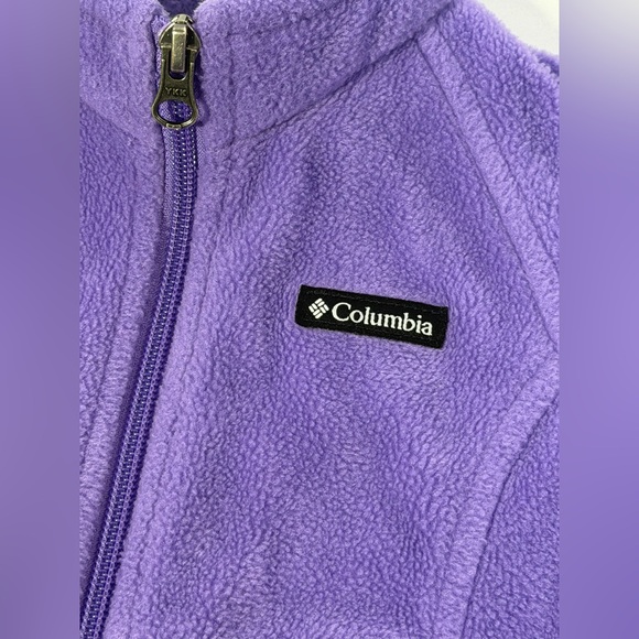 Columbia Toddler Girls Purple Fleece Jacket Size 3T Benton Springs Full Zip Coat - Picture 6 of 14